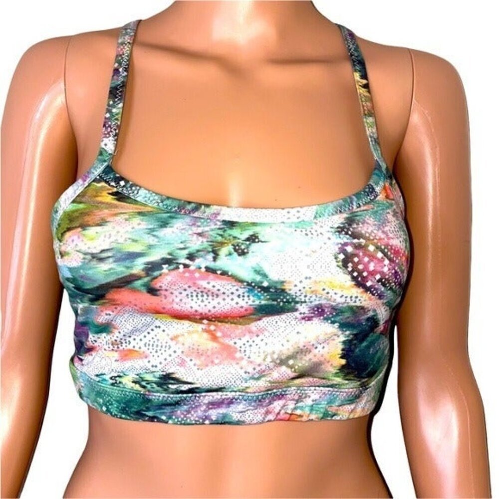 Prana multi-colored unpadded sports bra SZ SM